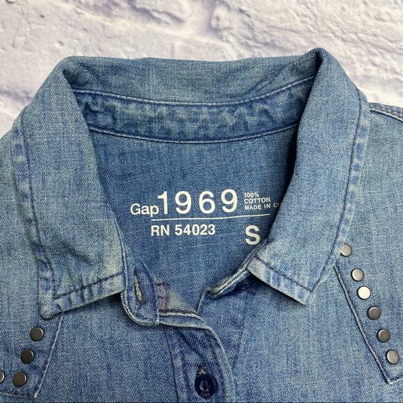 Gap 1969 Ranch Jean Button Down Denim Shirt - Picture 3 of 7